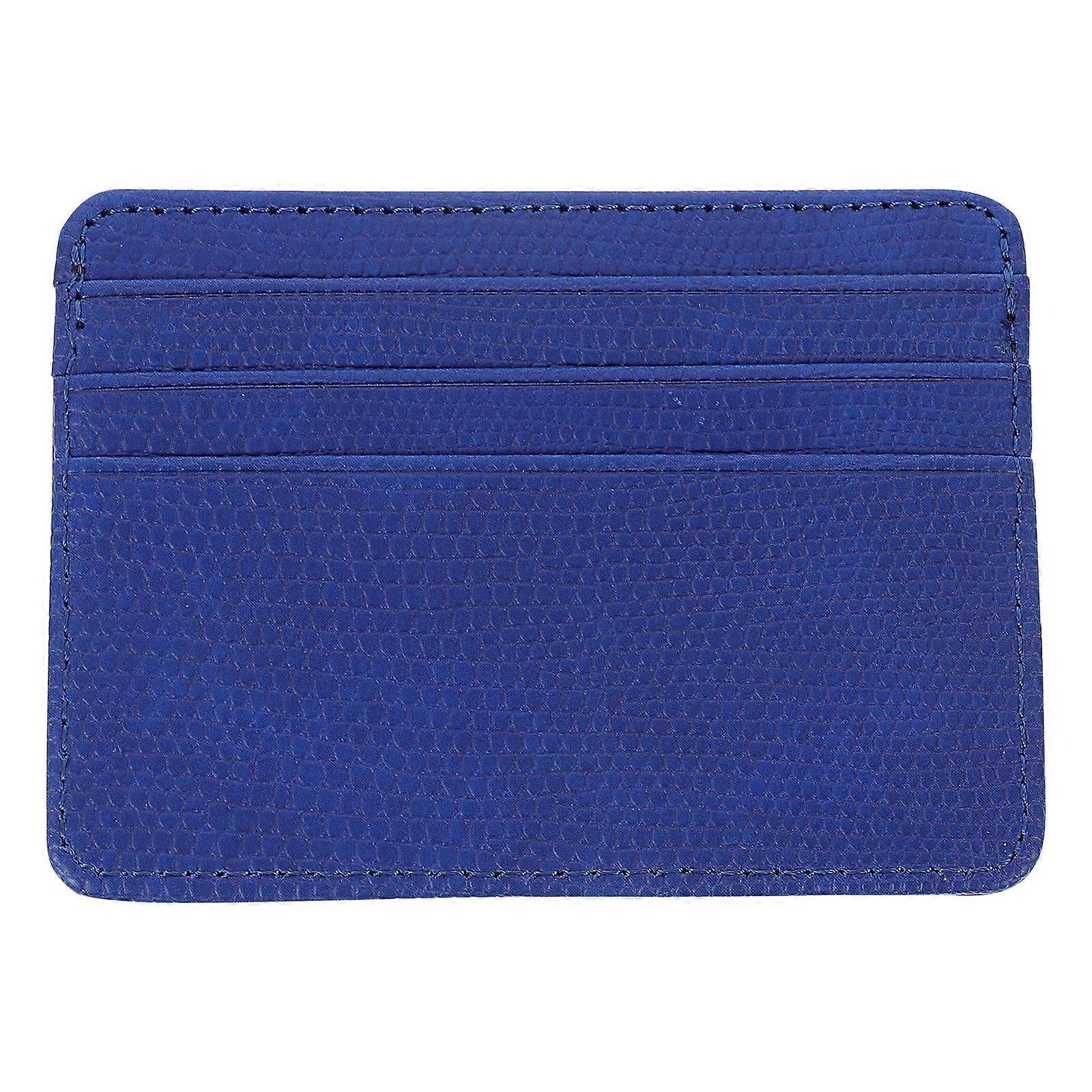 1pc Vertical Grain PU Card Holder for Credit and Bank Cards