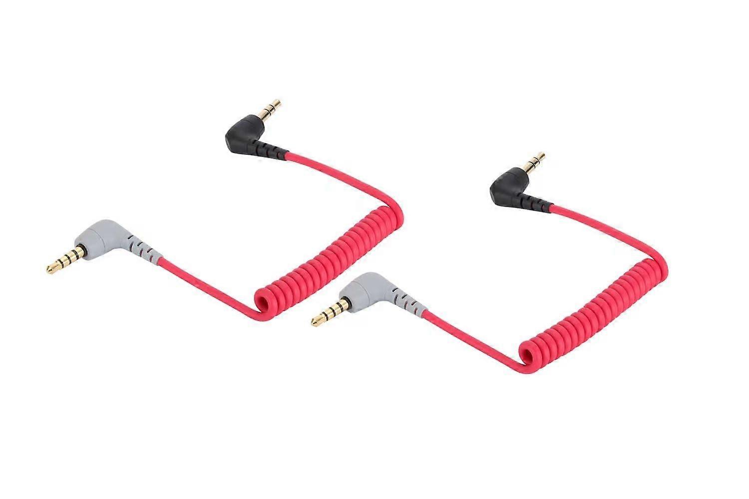 Replacement Cable 3.5 mm TRRS to TRS for Microphone Audio Lavalier Compatible with RODE VideoMic Go BOYA 50 cm Pack of 2