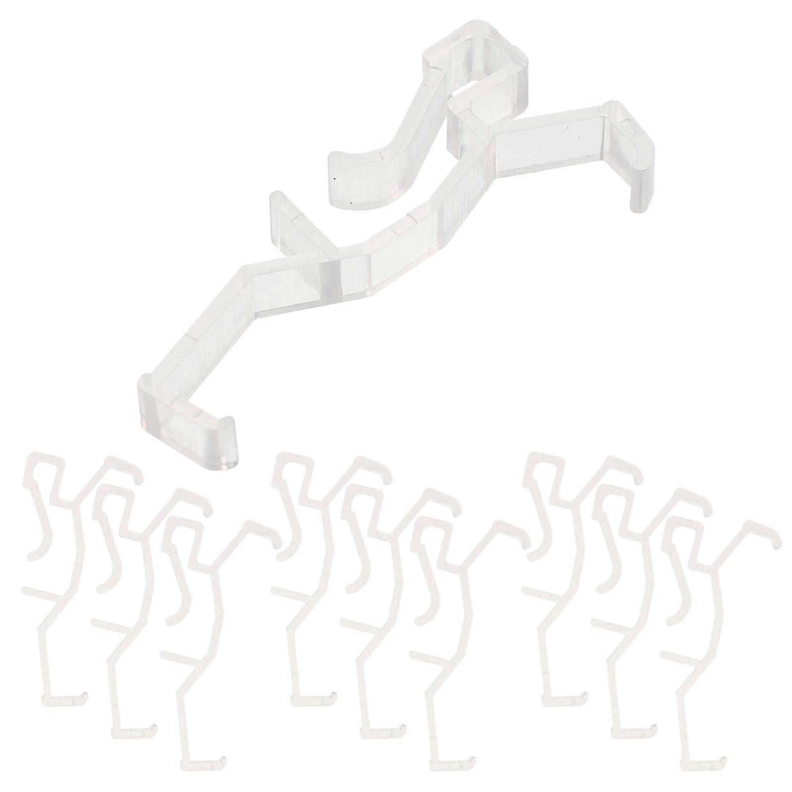 10pcs Valance Clips for Blinds Replacement – Plastic Curtain Retainer Clamps for Windows – Household Use