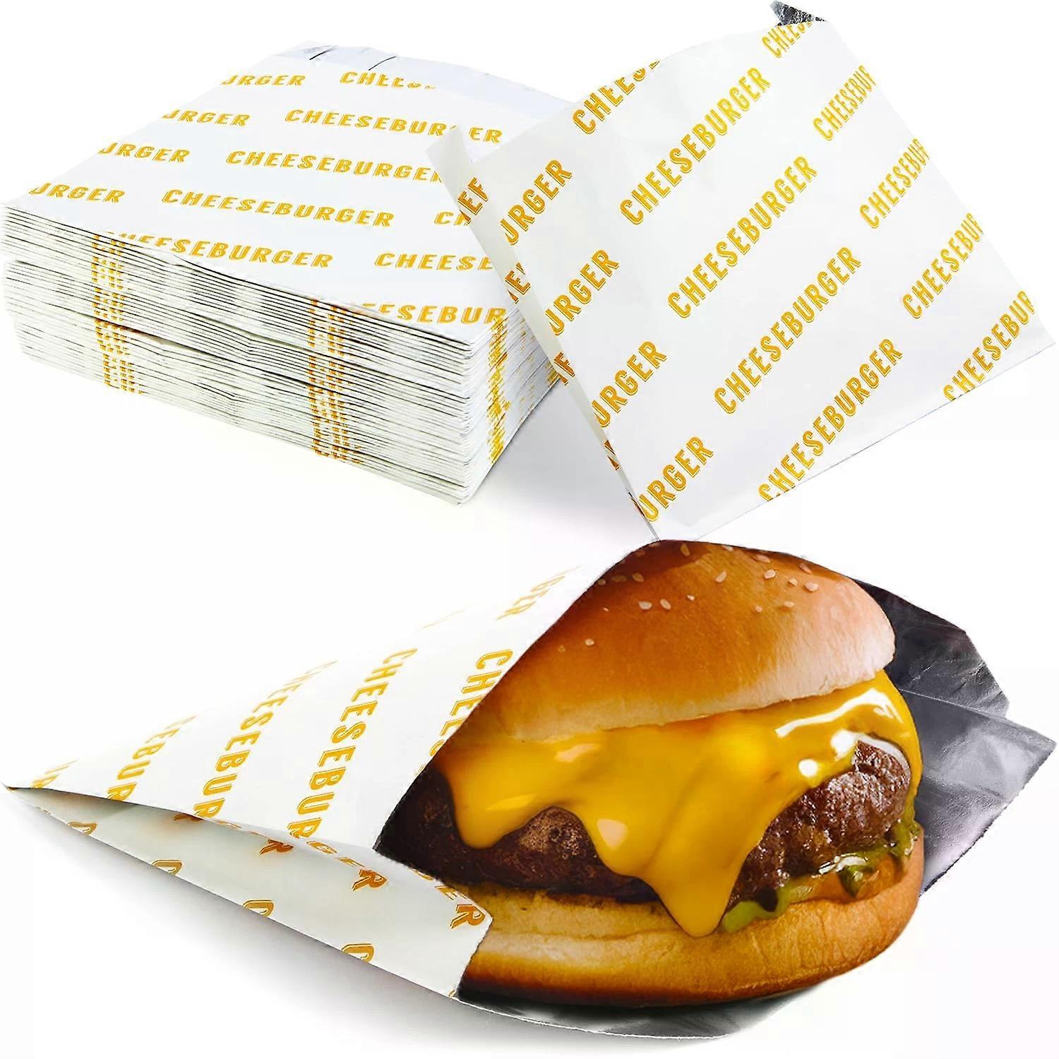 Hampurilaiskääreet, 20 kpl 100 kpl Retro ravintolaluokan rasvankestävä lämmönkestävä