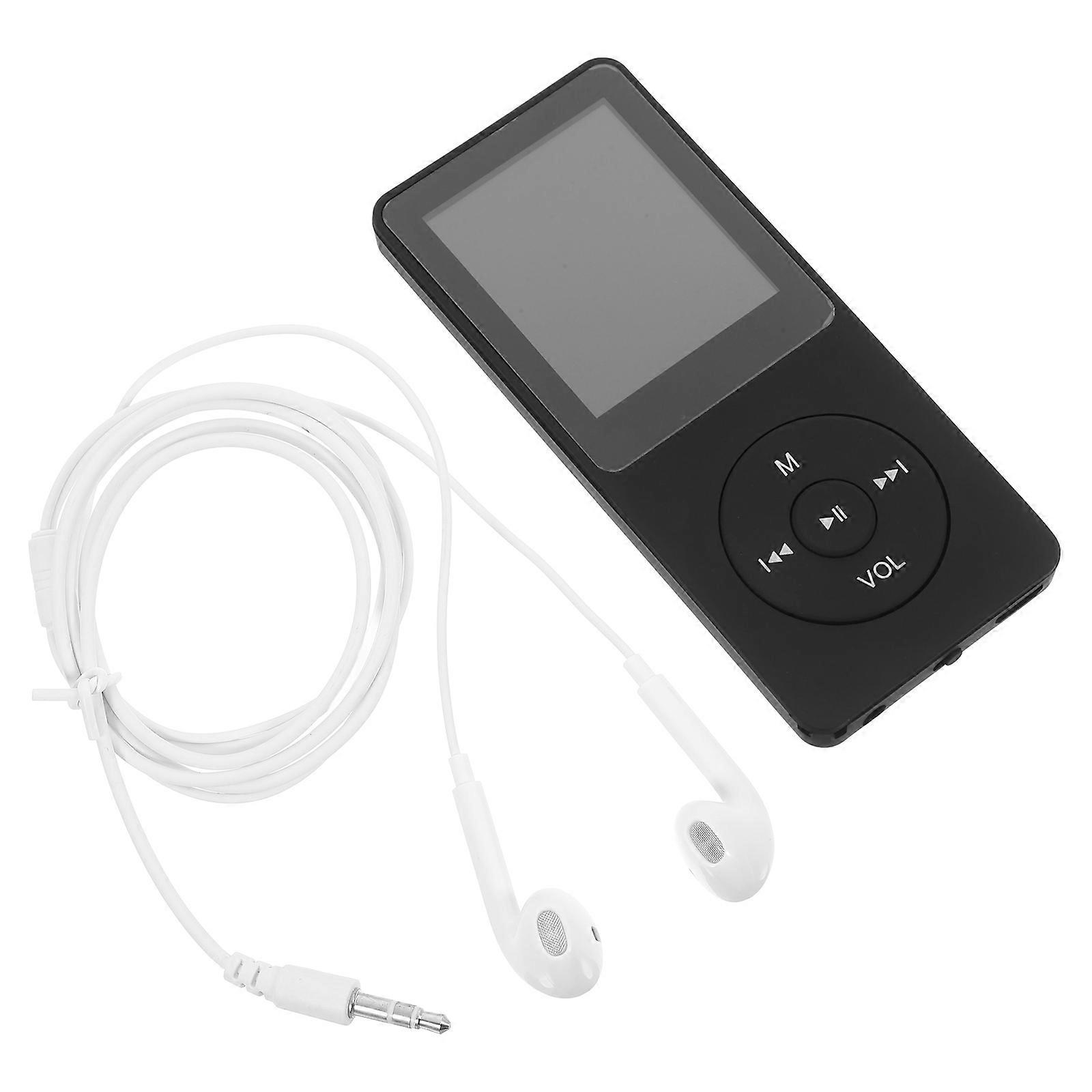 Compact Mini MP3 Player Wireless Music Player For Traveling Black Rounded Corner Shape 1Set