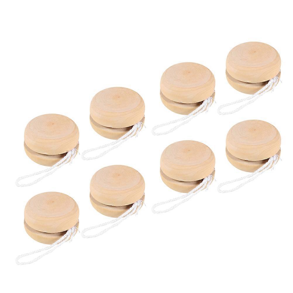 Wooden YoYo Balls for Kids Craft Projects and Painting 8 Pieces Portable Size Safe Durable