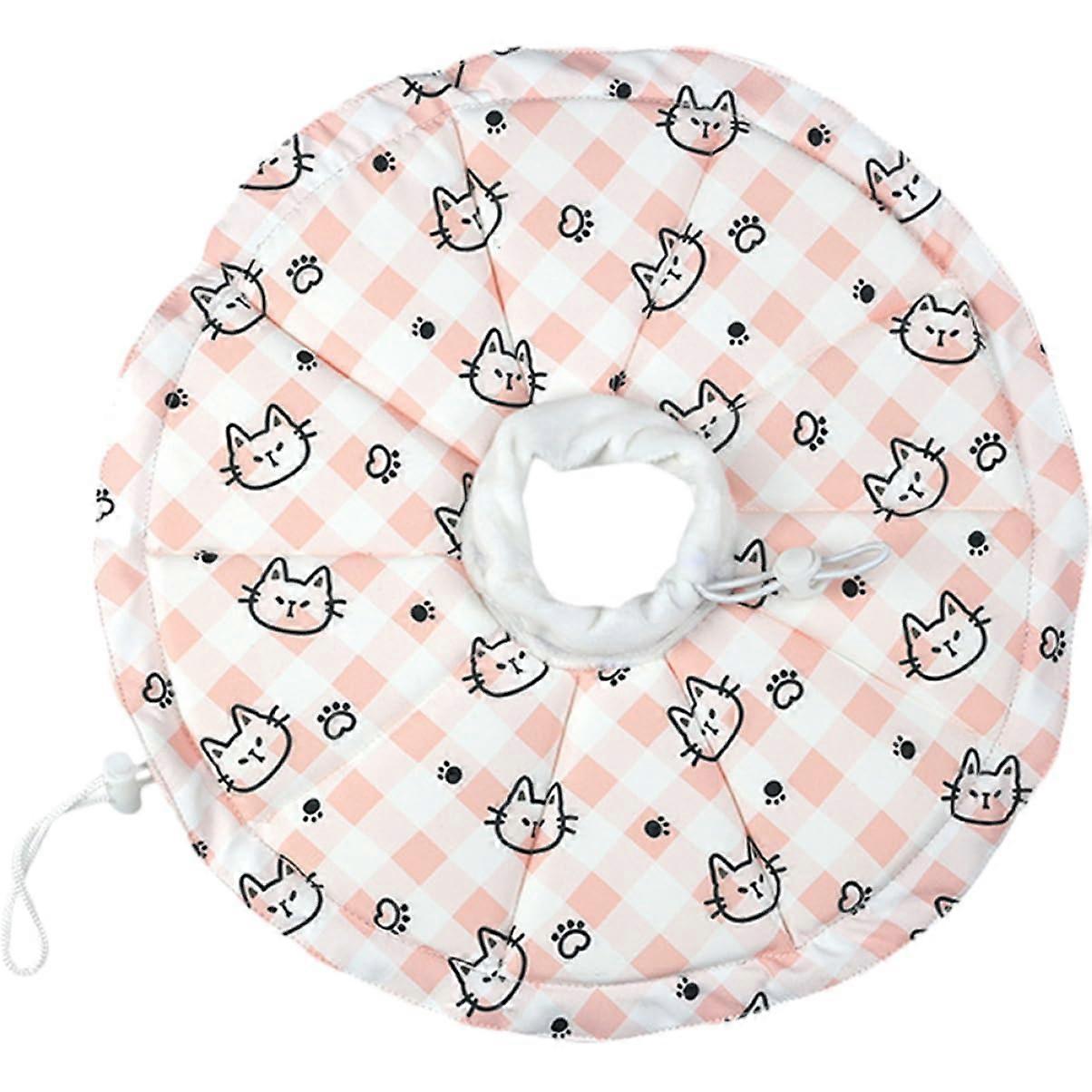 Adjustable Waterproof Elizabethan Collar for Cats and Dogs PostSurgery Suitable with Ergonomic Design and Clear Visibility Pink S