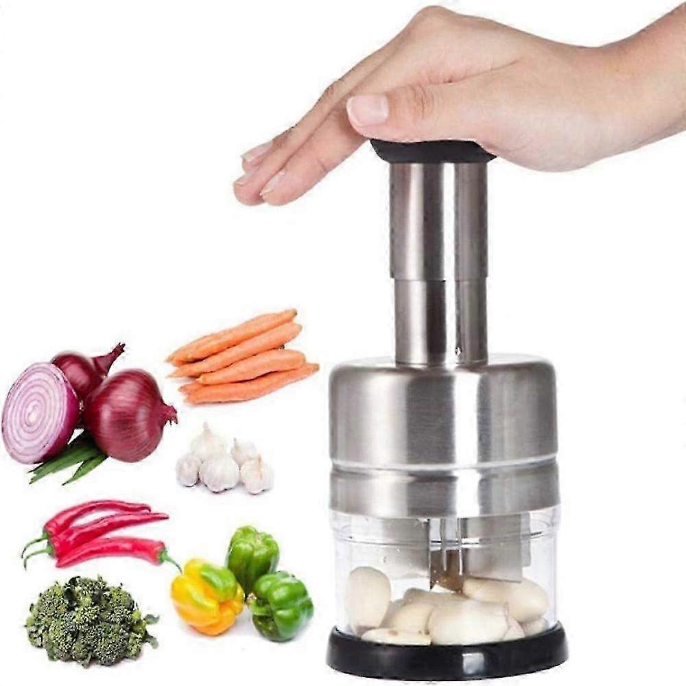 Stainless Steel Onion & Garlic Slicer - Versatile Vegetable Slicer for Effortless Cutting and Food Preparation