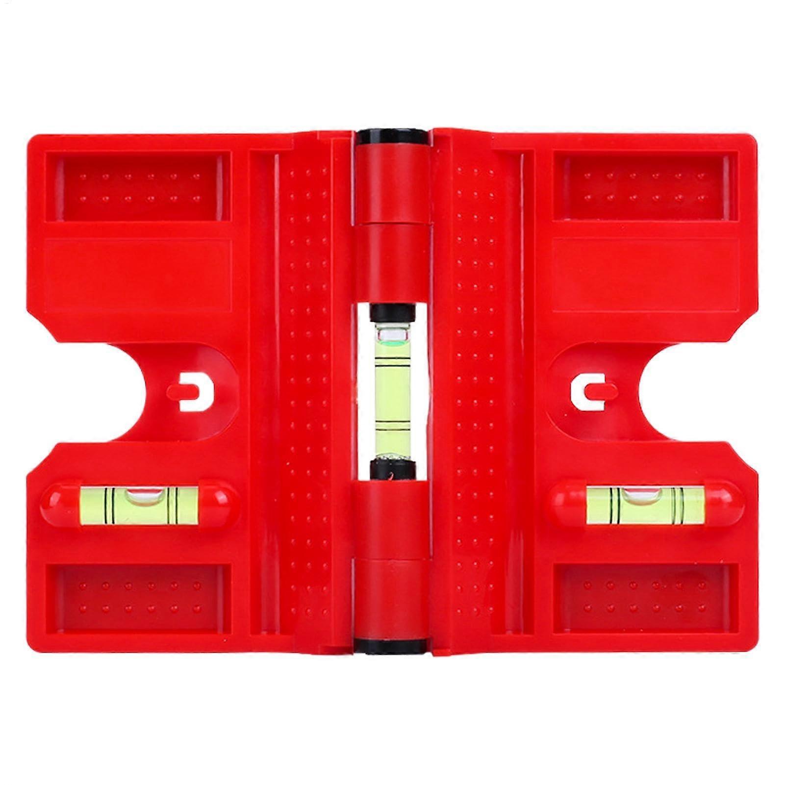 Fence Post Spirit Levels  3 Vials, Foldable Magnetic Post Scale