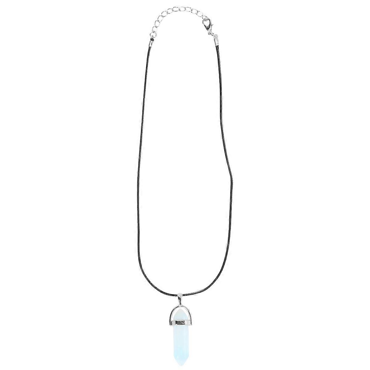 Crystal Agate Necklace Pendant for DIY Charm Making with 2 Hanging Chains
