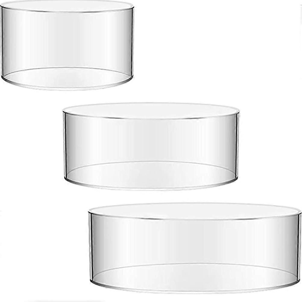 حاملي كعكة الاكريليك المستديرة 3 قطع عرض الحلوى الساحرة تقف لزينة استحمام الطفل