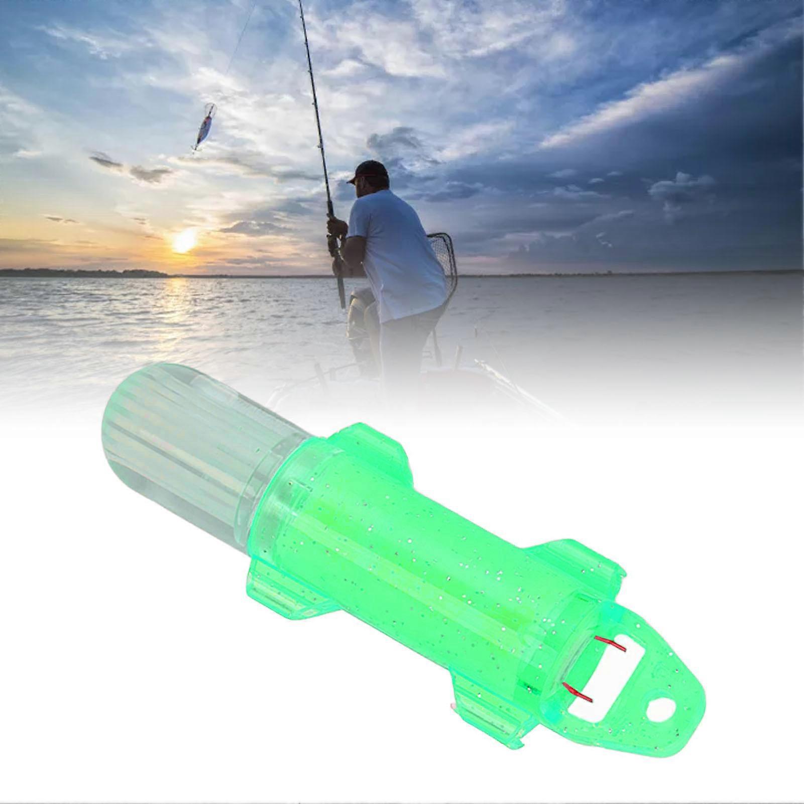 Underwater Lure Lamp Fish Attracting Indicator LED Fishing Bait Light for Fishing Tools Green Light 
