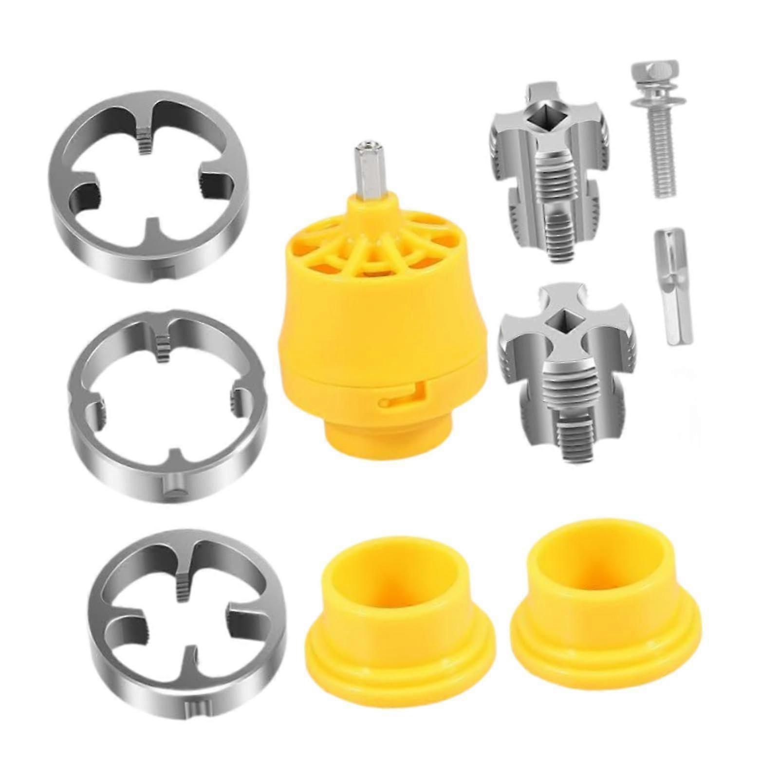 PVC thread maker tool for electric drills, hand tool with 3 dies 1/2', 3/4', 1'