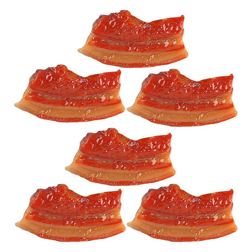 FRCOLOR 6pcs Artificial Meat Decoration Props for Photo Simulation Food Display