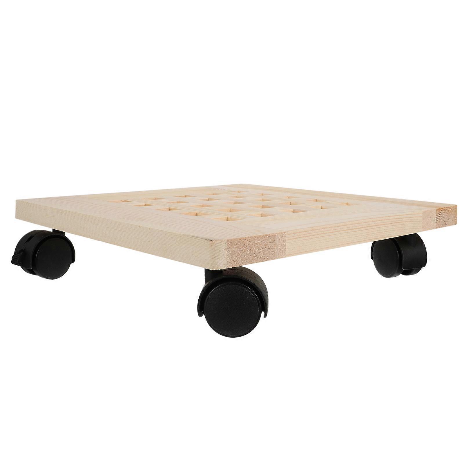 Movable Flowerpot Tray with Smooth Wheels for Home Use Strong and Durable Synthetic Material Khaki 1 Pc