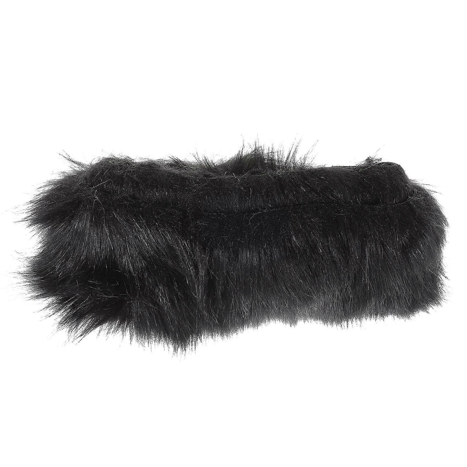 Shaggy Furry Fabric For Crafts DIY Craft Projects Costume Parties Versatile Black Material 1Set