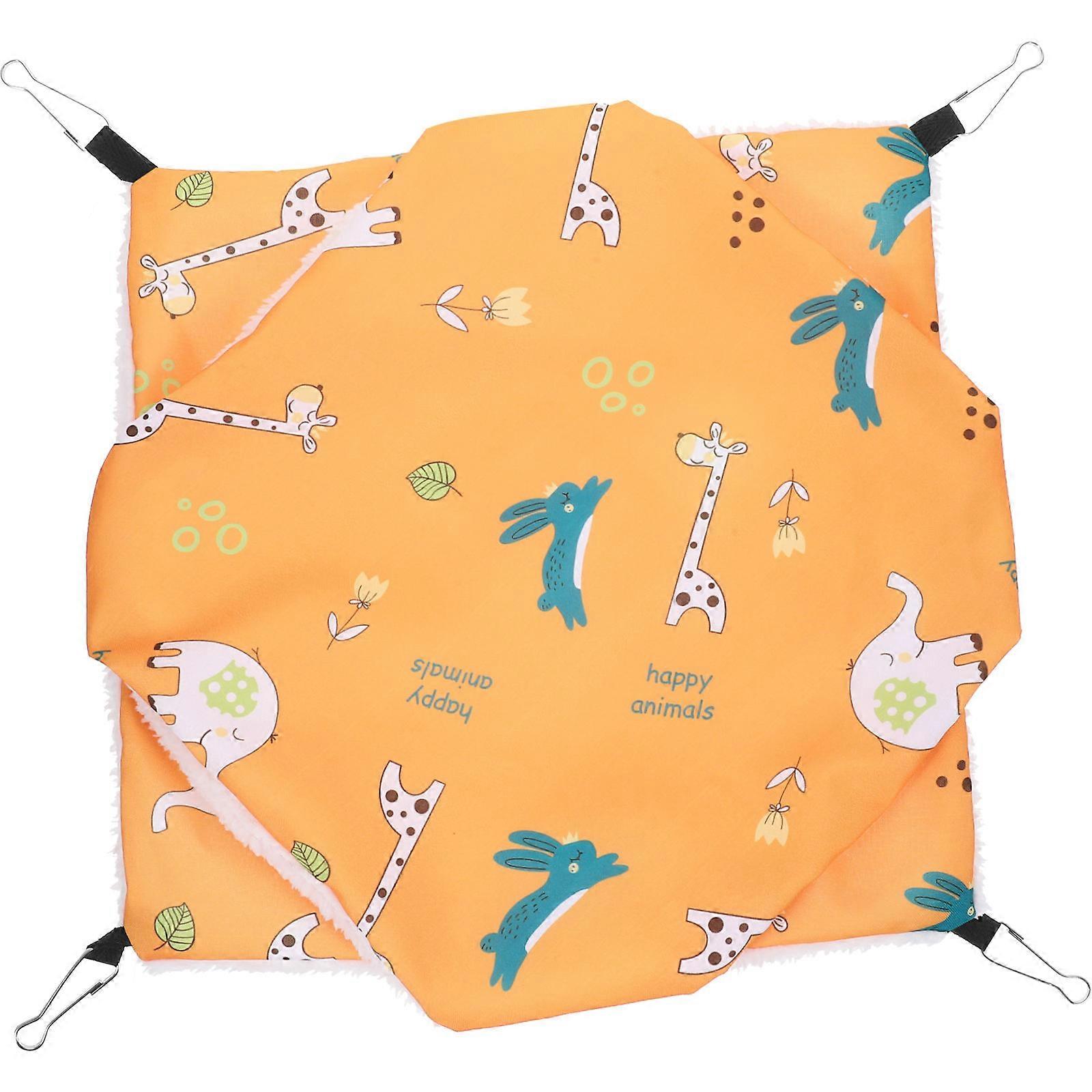 Warm Hideout Pet Cage Hammock Small Pets Double Layer Design Chocolate 1Set