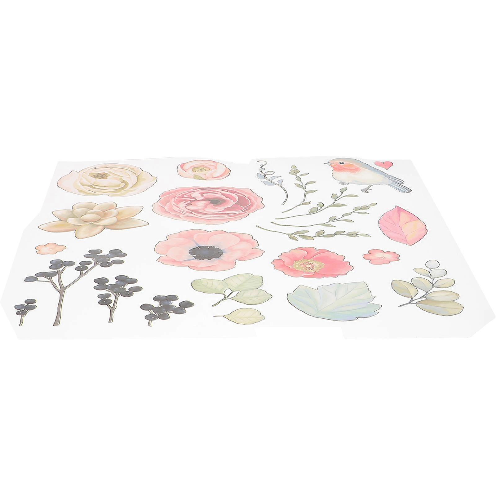 פרחים חמודים ברזל ציפור על העברות עבור חולצות T טלאי העברת חום DIY לבגדים, מדבקות רחיץ לעיצובים ותיקונים מותאמים אישית