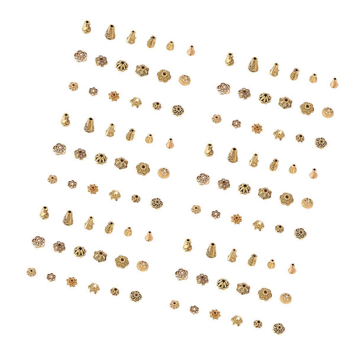 Flower Tray Alloy Pendant For Jewelry Crafting Golden Mixed Style 1 Pack Of 100G DIY Jewelry Making Accessories