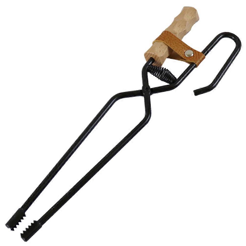 Portable Fireplace Tong For Barbecue And Camping Use Ergonomic Handle 1Pcs