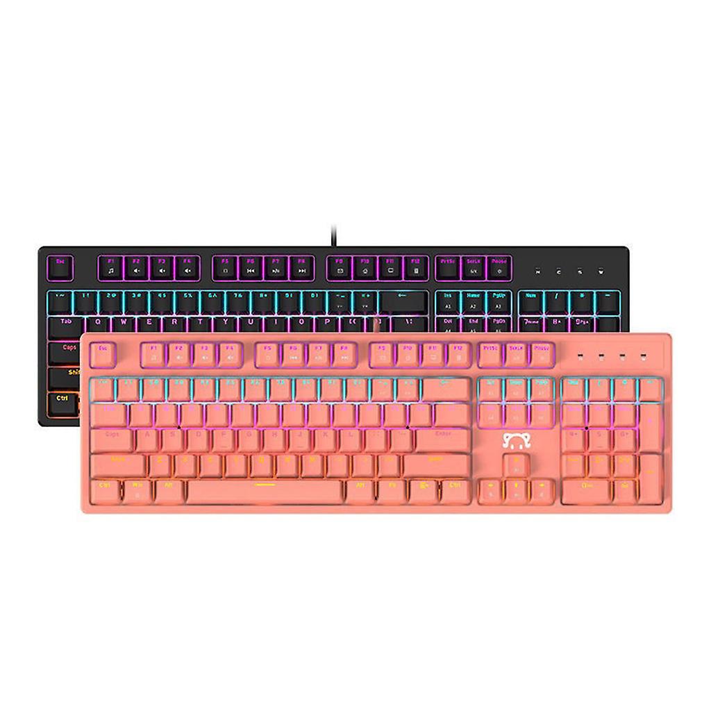 Mechanical 104 Keys Wired Gaming Keyboard Green/Red Switch with Frosted ...