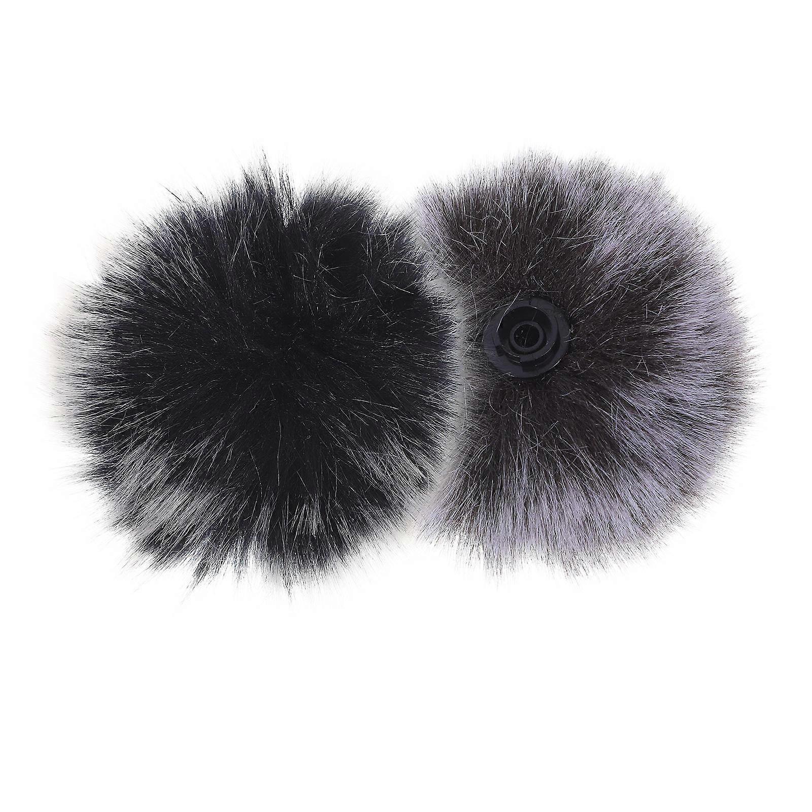 2pcs Lavalier Microphone Windscreens Furry Lapel Windpop Filter Covers for Mini Windproof Lavalier Mics