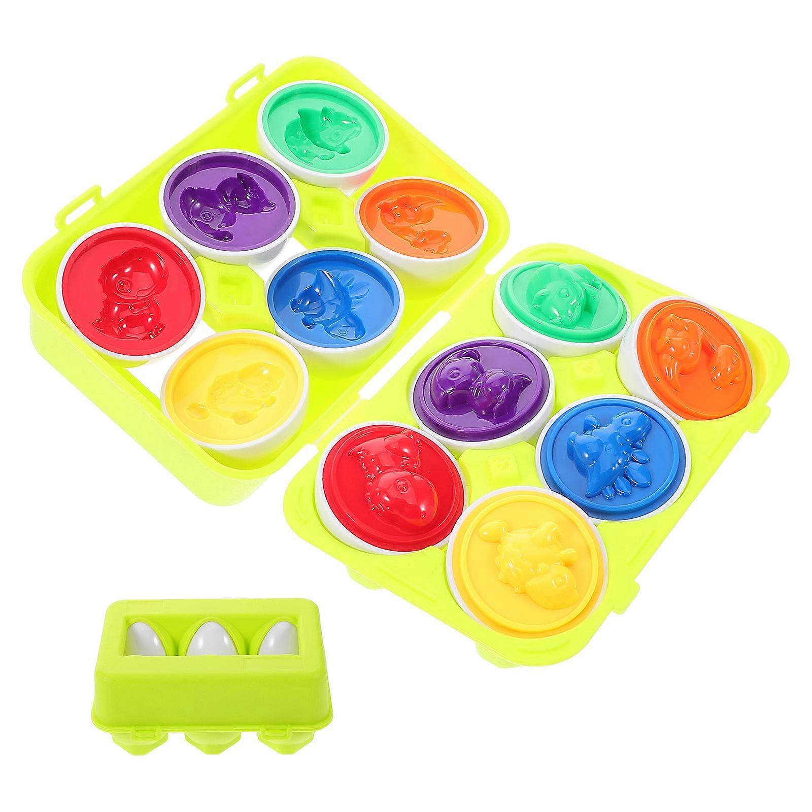 Fake Eggs for Decoration 1 Set Multi Plastic Educational Toy for Kids Enhancing Motor Skills and