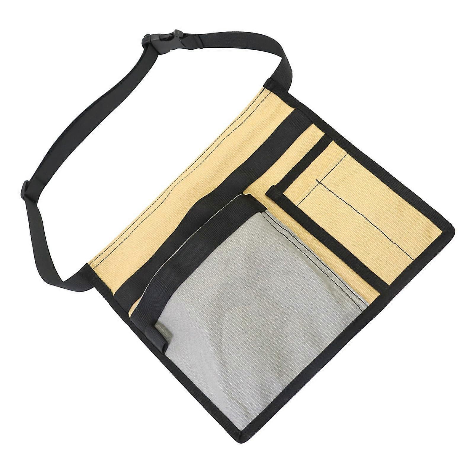 Taille Tool Bag Apron Organizers Garden Tool Pouch with Storage Pockets Craftworks Electrician Tool Accessories Gray and Khaki