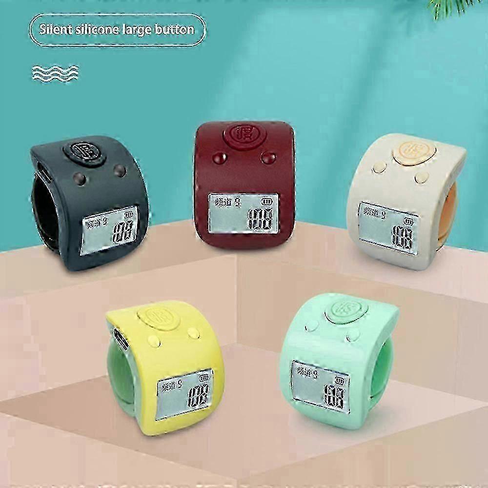 2025 Rechargeable Finger Counter, IPX8 Waterproof Lap Counter, Silent 6 Channel Digital Tasbih Counter for Prayer
