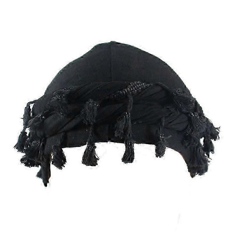 Turban for Men Silk Satin Lined Cap Twist Head Wraps Elastic Pre-Tie Beniee B 25-26