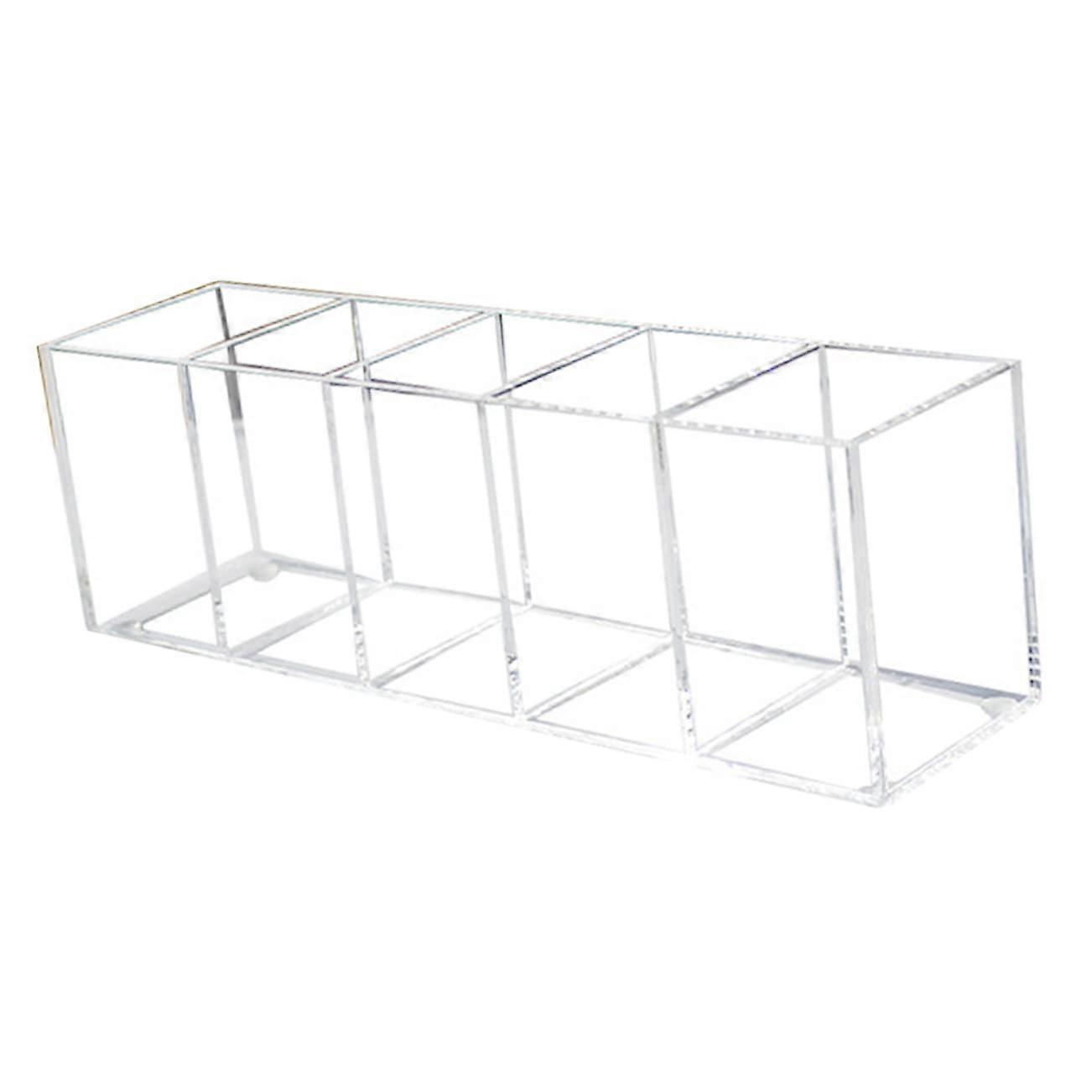 Multifunctional Makeup Organizer Storage Box with Compartments, Durable Space-Saving Design for Brushes and Cosmetics