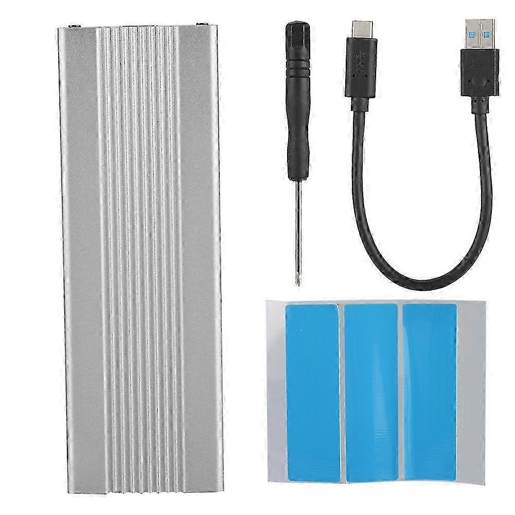 USB3.1 to M.2 NVME Hard Disk Box SSD Case Enclosure NGFF PCIE to Type C Adapter Silver&White SZRH A-SD