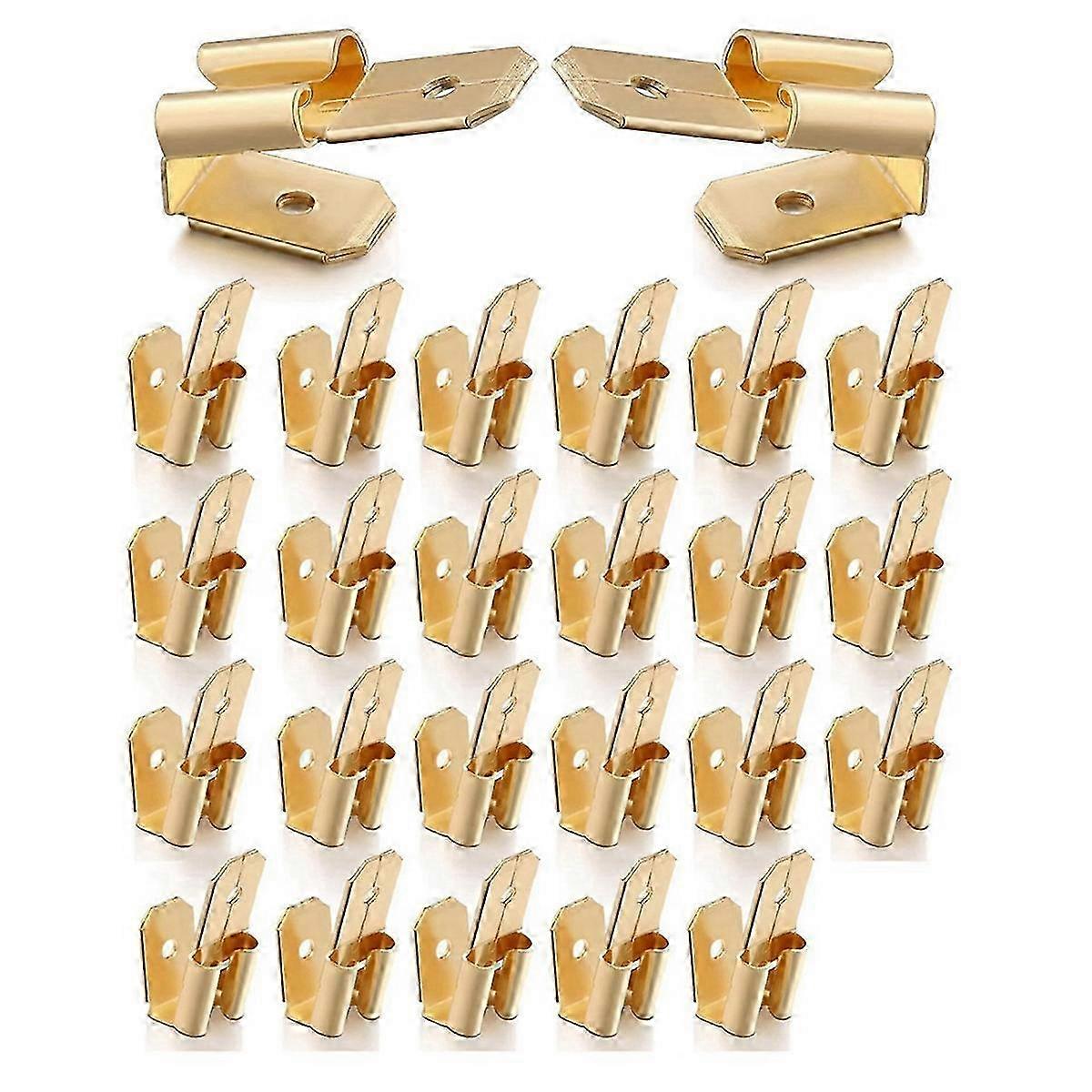 Piggyback Spade Connectors with 3-Way Adapter: Dual Male to Single Female Brass Quick Disconnect for Easy Connection