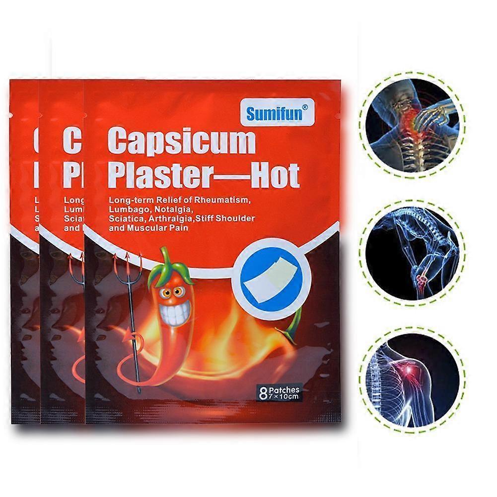 2 Pansements Auto-adhésifs Au Capsicum Pour Soulager Les Muscles - 10x7cm - Neufs