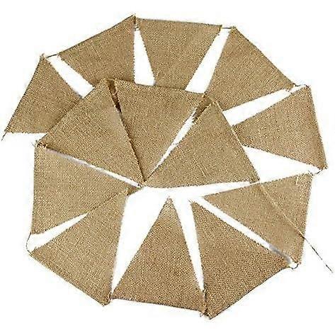 Triangular burlap banner for wedding decoration