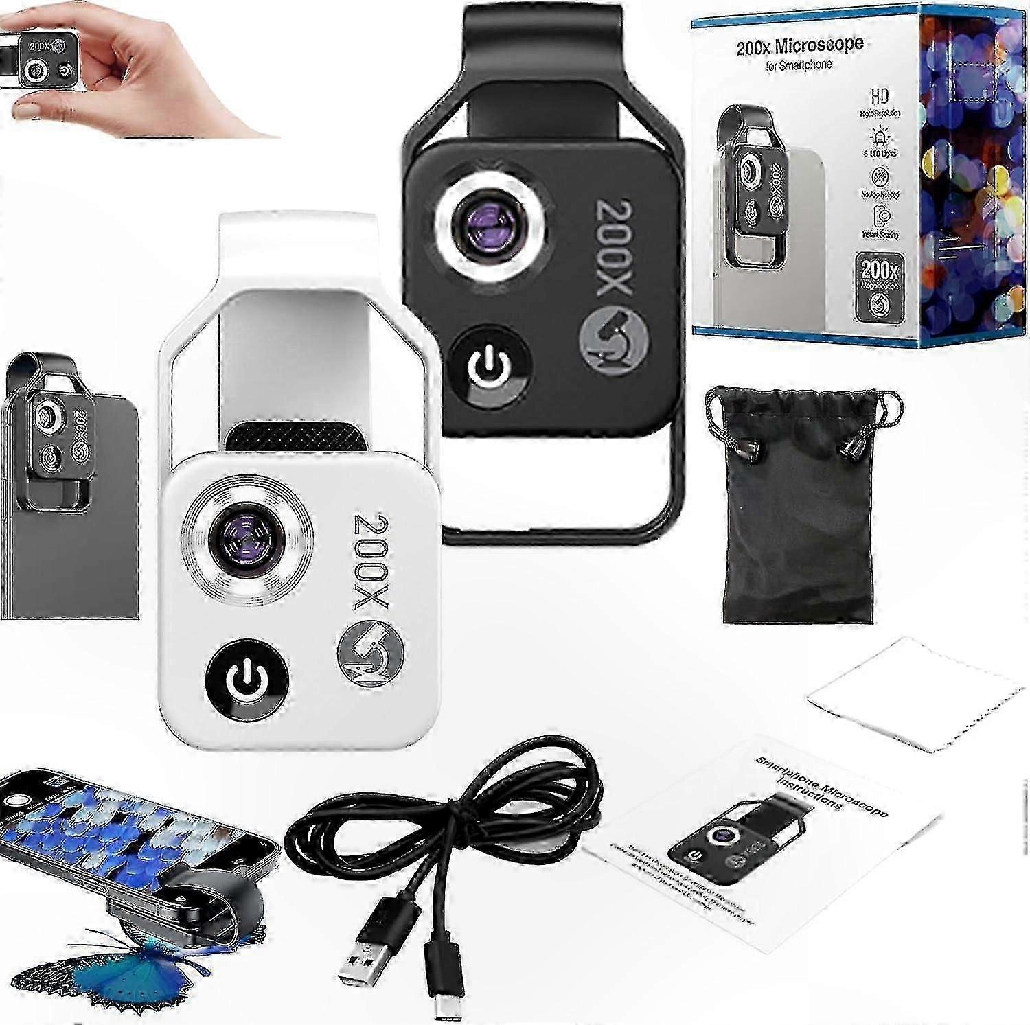 200x Magnification Zoom, Nano Zoom for Smartphones, Cell Phone Lens