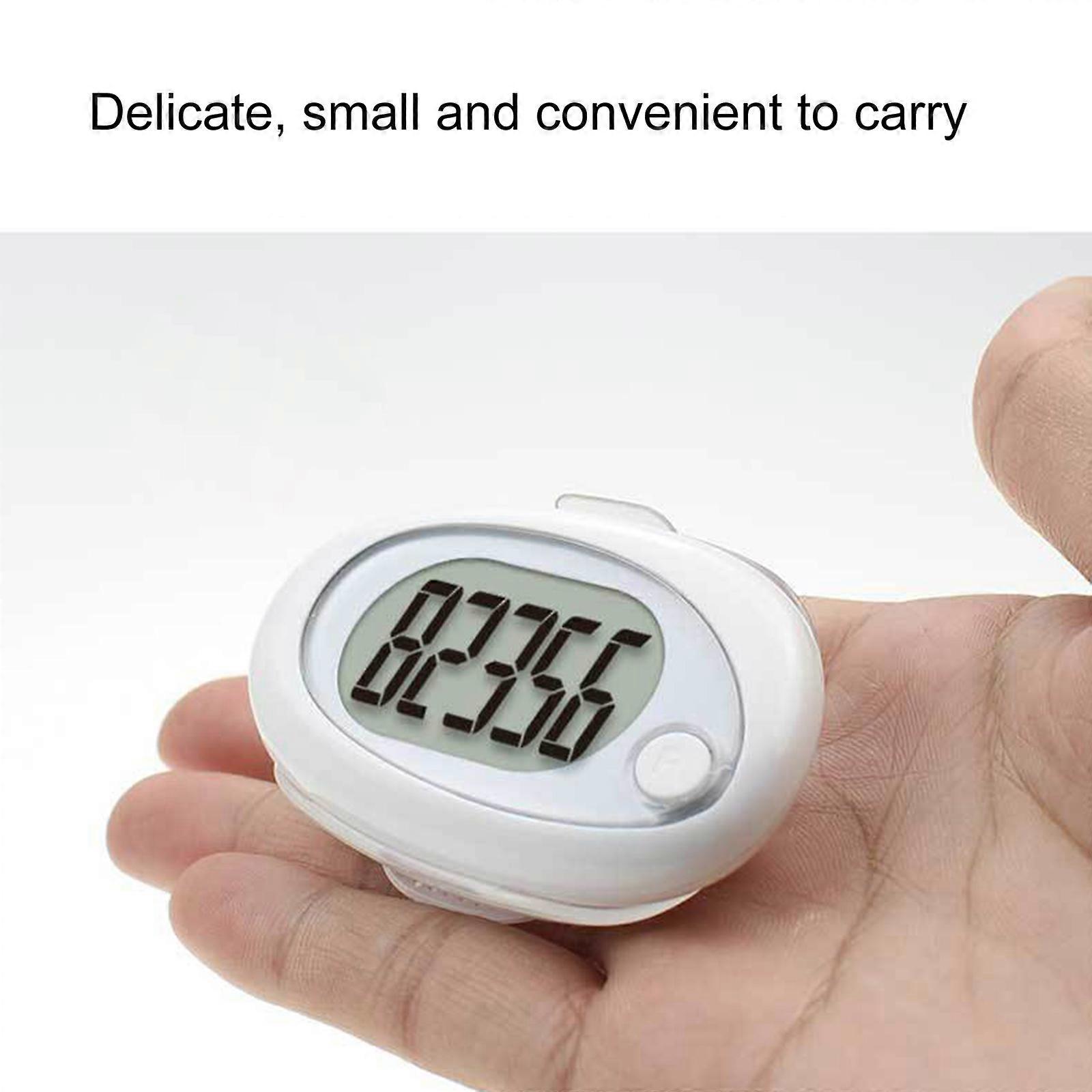 3D Sensor Pedometer Step Counting Device Clip-on Pedometer with Detachable Back Clip and Lanyard Fitness Tracker