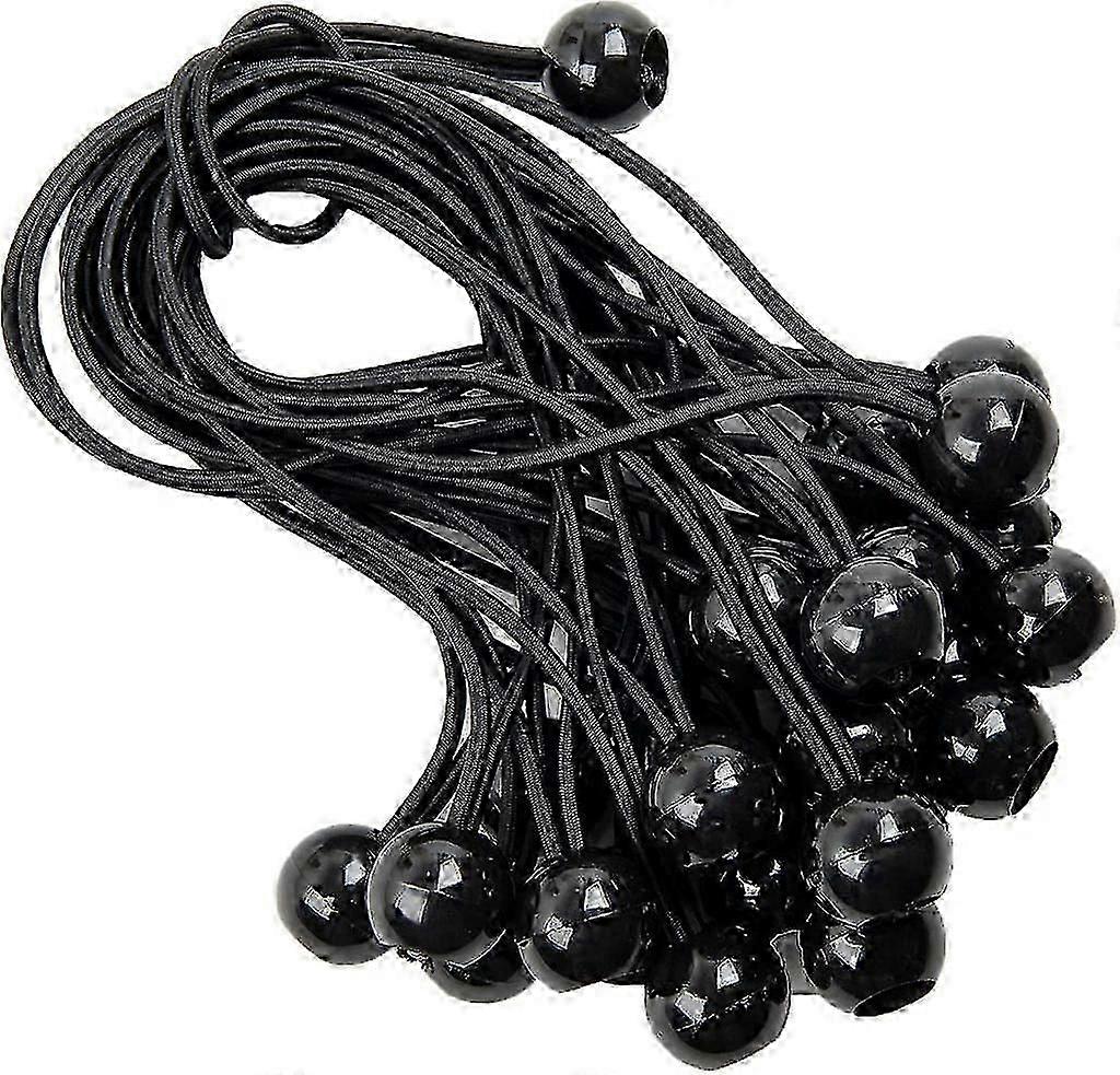 Pavilions tensioning bands - 25pcs elastic with balls 20cm for tarpaulins