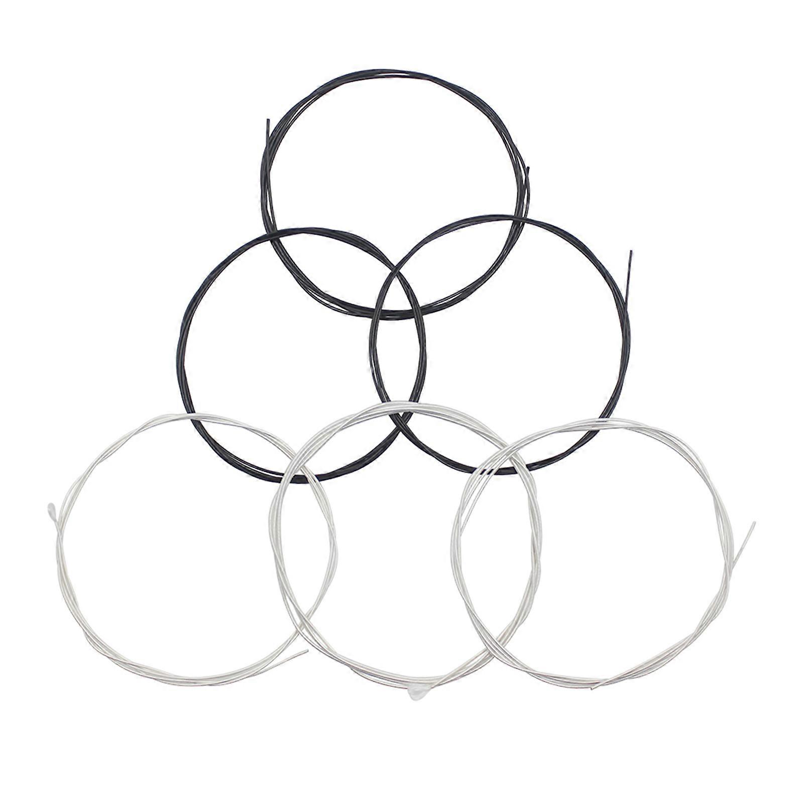 6pcs Classical Guitar Strings Nylon Black & Silver .028-.043 Set