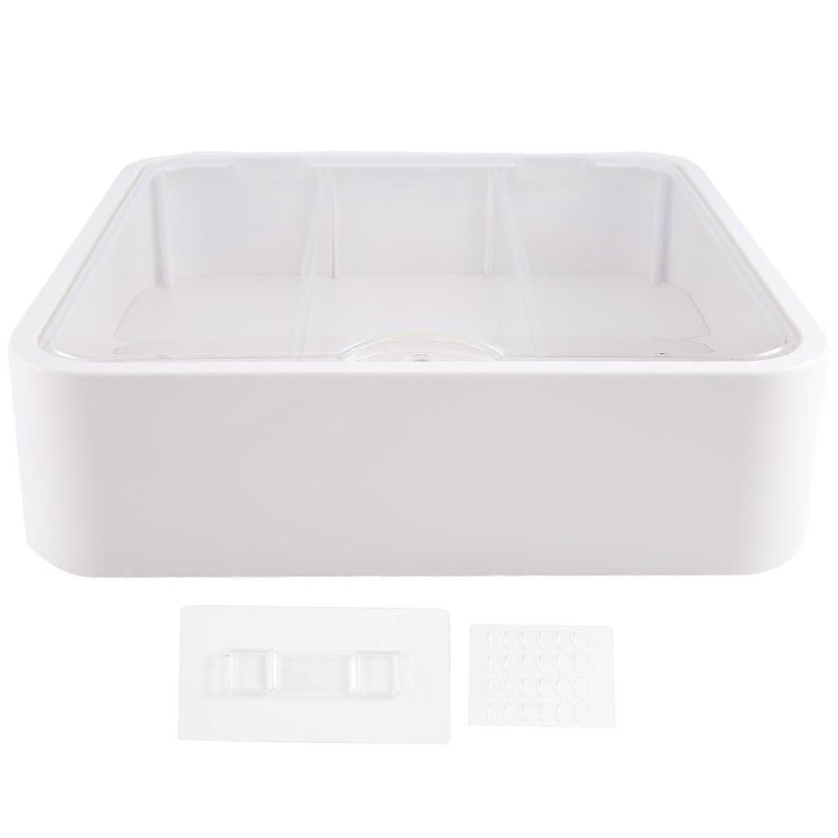 Wall-Mounted Clear Display Case for Figures,Adjustable Display Stand Clear Display Box with Door,White