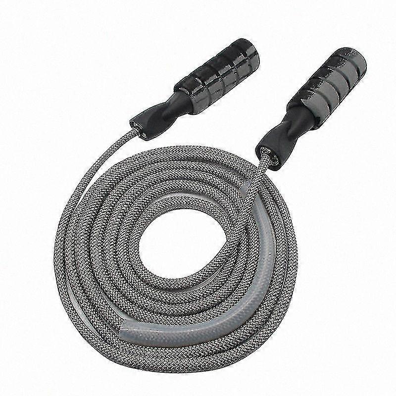 Weighted Jump Rope with Double Ball Bearings, Adjustable Cotton Cord for Cardio, Endurance, and Fitness Training Exercises