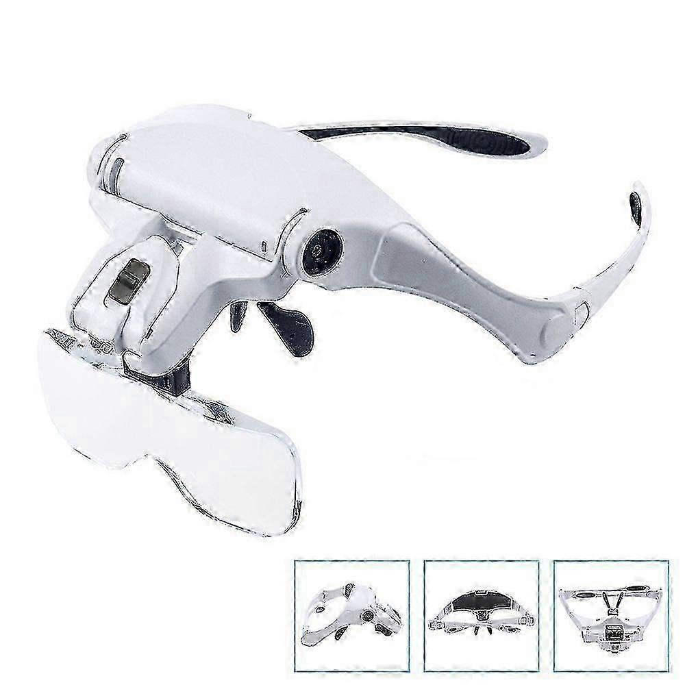 Hands-Free Magnifying Glasses with 5X Lenses for Electronics Work