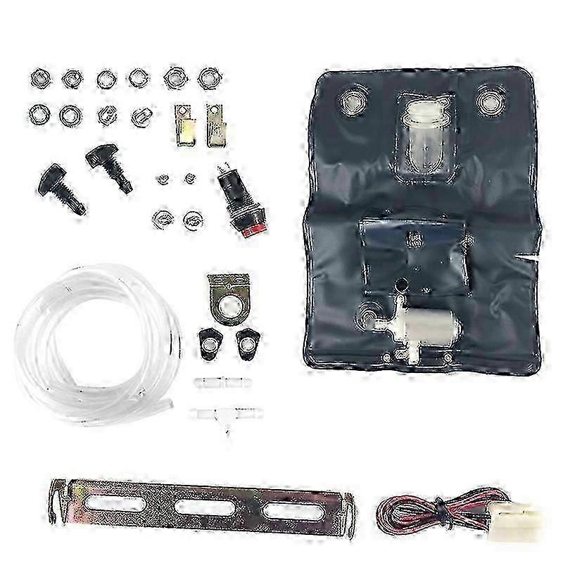 Universal 12V Windscreen Washer Bottle Bag Kit with Pump for Classic Cars Water Reservoir Container