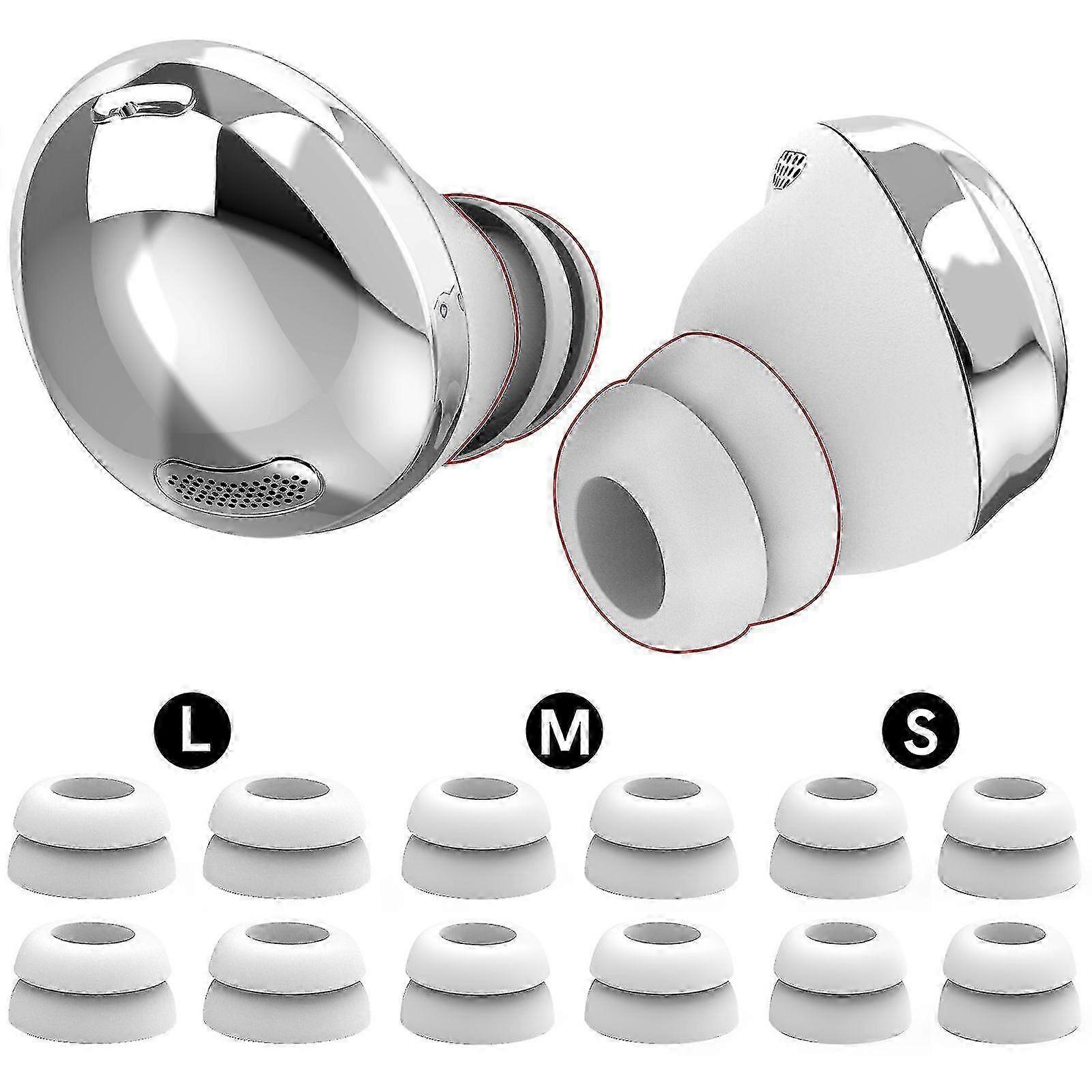 12pcs Soft Silicone Earbuds Tips Earplug Replacement Headphone Eart...