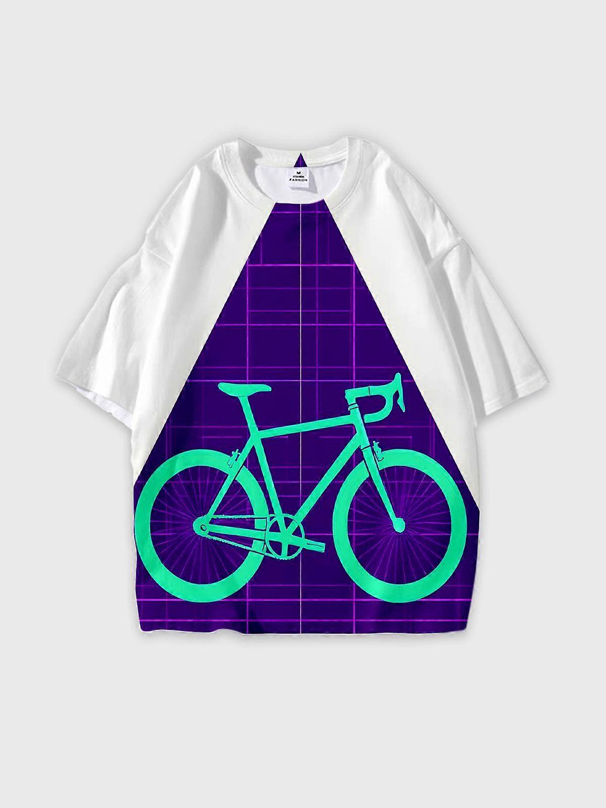 T-Shirt Short Sleeve Round Neck, Summer Casual Loose Graphic Tee, Unisex Pattern U2014
