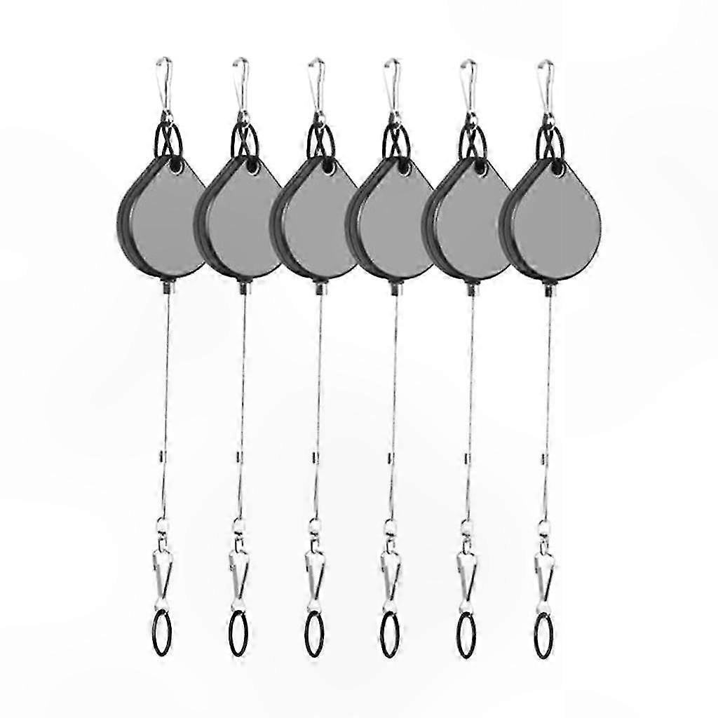 Retractable Ceiling Cable System for Gaming Setup - 6 Pack Multi-Purpose Pulley Solution