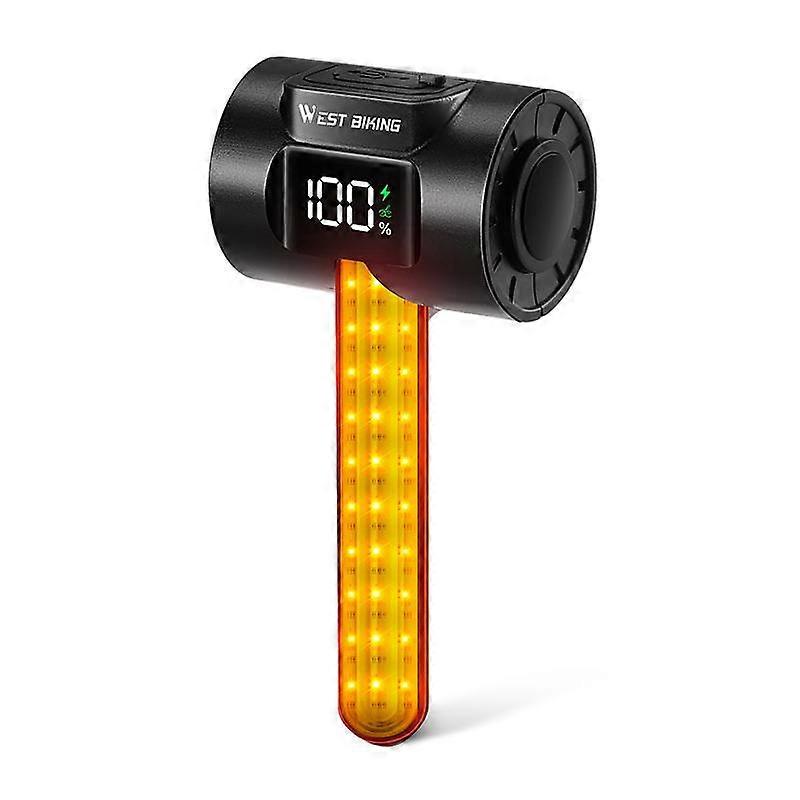 WEST BIKING Smart Sensor Bike Tail Light, 180-degree Wide Angle, IPX4 Waterproof, Dynamic LED Effects with Battery Display