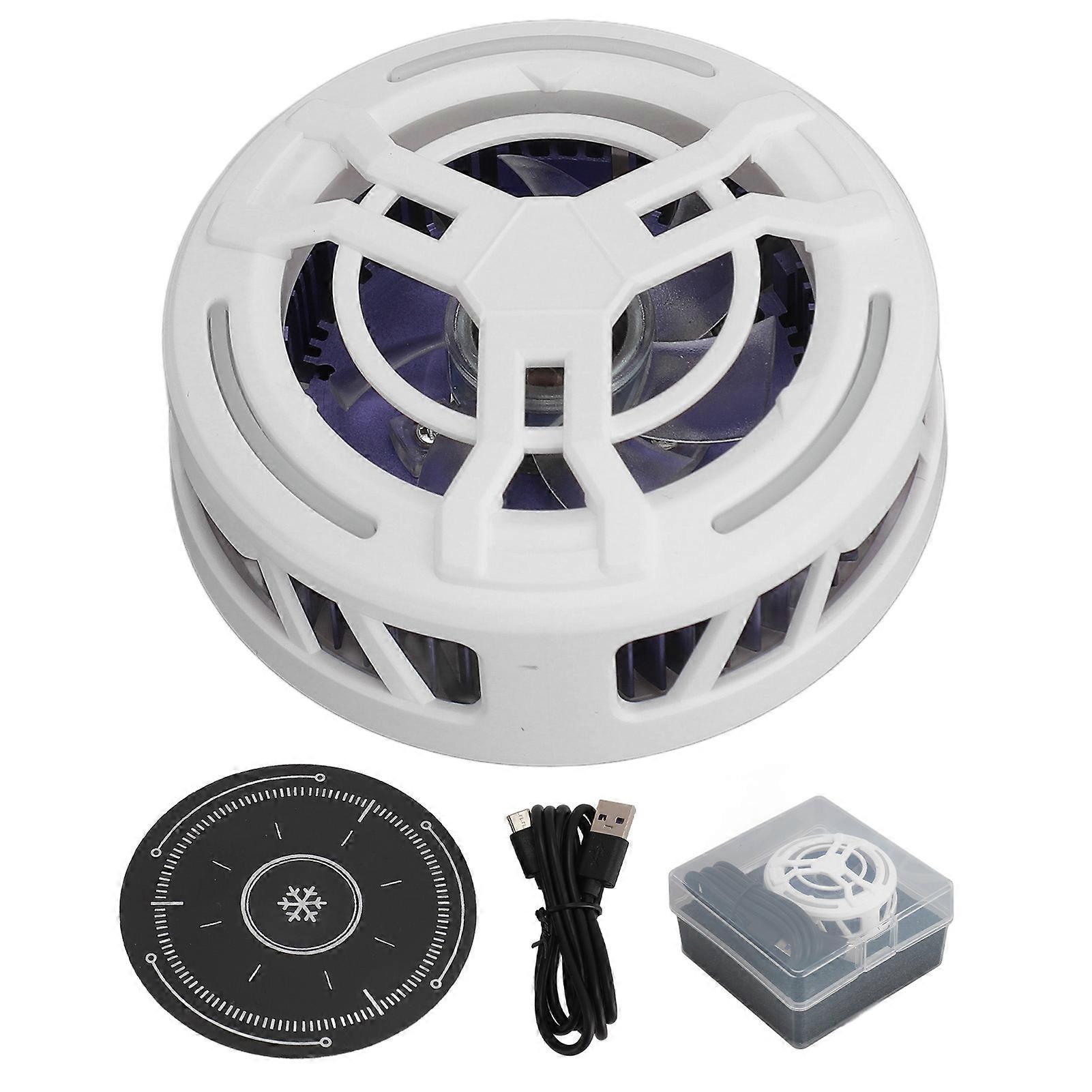 Magnetic iOS Tablet Cooler for Steam Deck, Universal Radiator with Colorful Lights, Temperature Display for Mobile Gaming, Live Streaming, White
