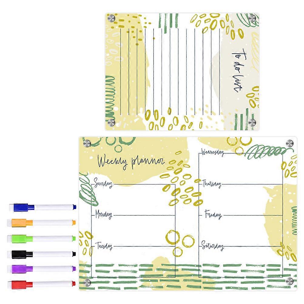 Erasable Magnetic Planner Board For Home Organization In Rectangular Shape With Acrylic Material 1 Set