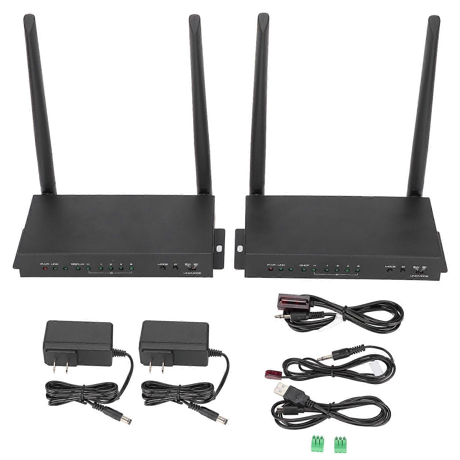 Wireless 4K HD Multimedia Interface Extender - 100m Range, 5GHz, IR Control, US Plug