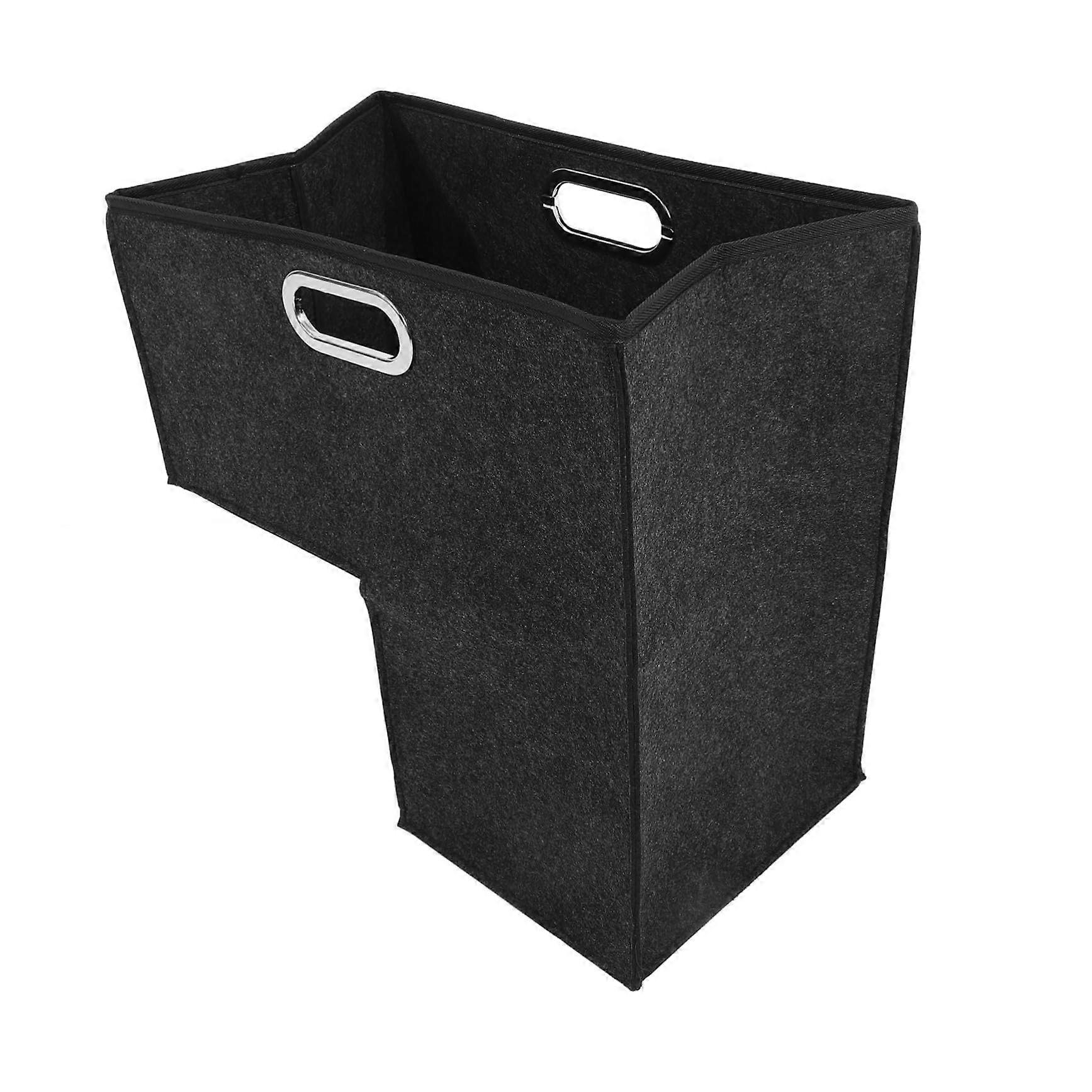 Grey Storage Bag Stair Basket Organiser Folding Laundry Hamper Home Clothes Container Sturdy Portable Storage Boxes
