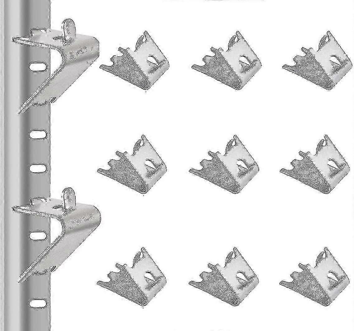 12 Pcs Freezer Shelf Clip Stainless Steel Fridge Shelf Support Commercial Refrigerator Shelf Clips 1.5 Mm Thicken Freezer Shelf Brackets Silver Cooler