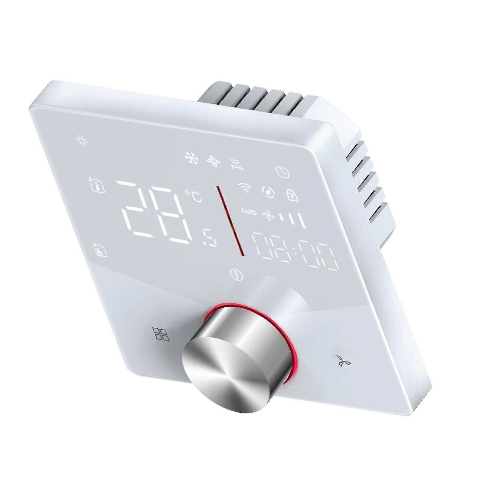 Wifi Thermostat Digital Touch Display 5/2 Prog 2 Tube AC White