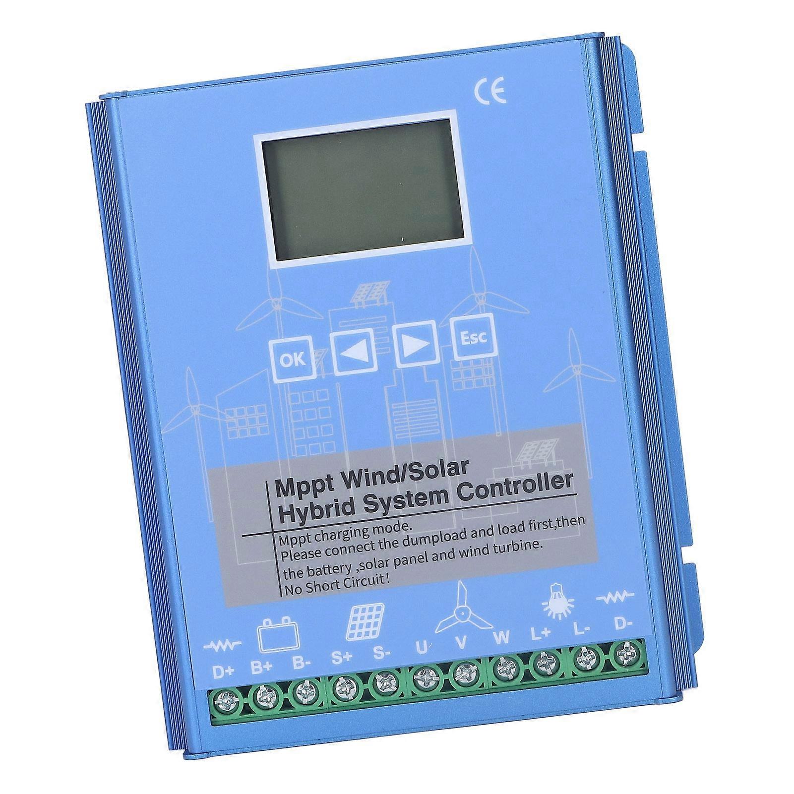 12V 24V Wind Solar Hybrid MPPT Controller mit Bluetooth, Blau